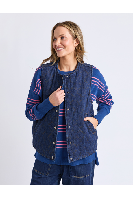 Elm POLLY QUILTED DENIM Vest