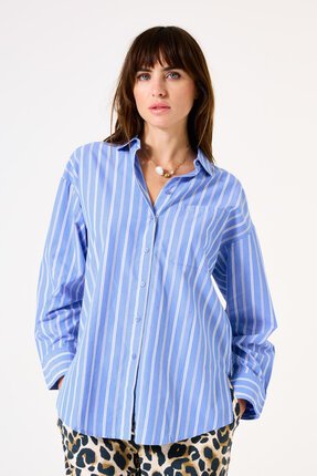 Garcia BLUE STRIPED Shirt-shirts-Diahann Boutique
