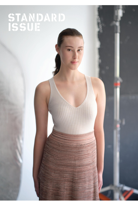 Standard Issue MERINO RIB V NECK Tank