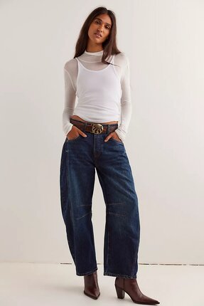 Free People GOODLUCK BARREL Jean-pants-Diahann Boutique