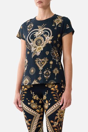 Camilla SLIM FIT ROUND NECK Tee-tops-Diahann Boutique