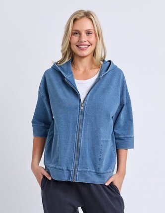 Elm DENIM LOOK Hoodie-tops-Diahann Boutique