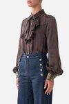 Camilla COLLARED SHIRT WITH FRILL Neck Detail
