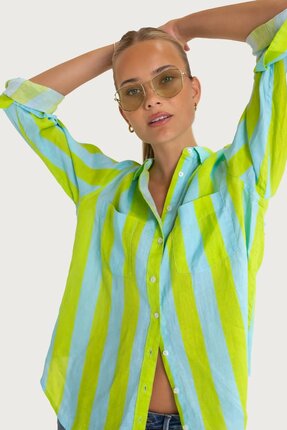 Hut BOYFRIEND LINEN Shirt-tops-Diahann Boutique