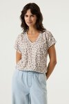 Garcia V NECK LEOPARD PRINT Tee