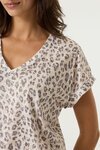 Garcia V NECK LEOPARD PRINT Tee