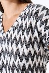 Garcia V NECK ZIG ZAG Tee