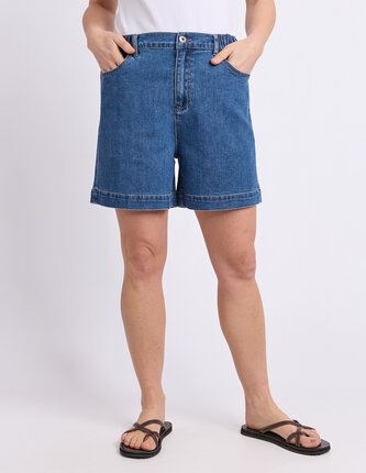 Elm BIRDIE DENIM Short-shorts-Diahann Boutique