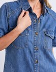 Elm AYLA DENIM MIDI DRESS