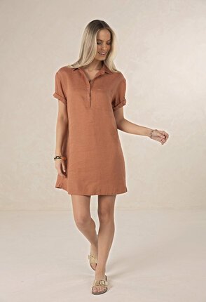 Humidity HUSTLE LINEN SHIRT Dress-dresses-Diahann Boutique