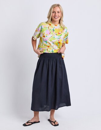 Elm FLAIR SHIRRED Skirt-skirts-Diahann Boutique