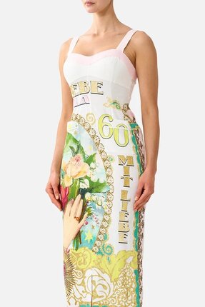Camilla FORM FITTED DRESS WITH TOPSTITCHING-dresses-Diahann Boutique