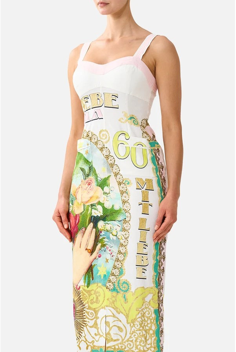 Camilla FORM FITTED DRESS WITH TOPSTITCHING