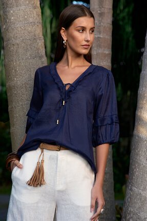 Loobie's Story WATERLILY Blouse-tops-Diahann Boutique
