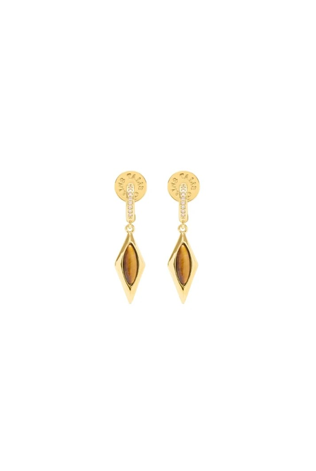 Talis Chains OVAL KITE Earrings-Tigers Eye