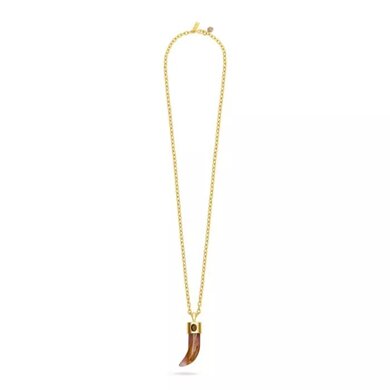 Talis Chains SHARK TOOTH Pendant Necklace-Red Watermelon Skin-accessories-Diahann Boutique