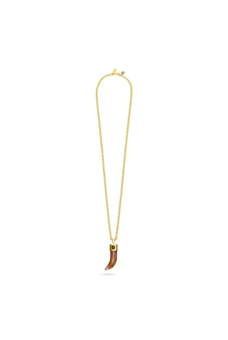 Talis Chains SHARK TOOTH Pendant Necklace-Red Watermelon Skin