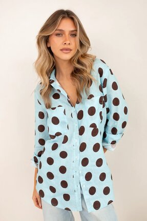 Hut BOYFRIEND LINEN Shirt- Summer Brunch-tops-Diahann Boutique
