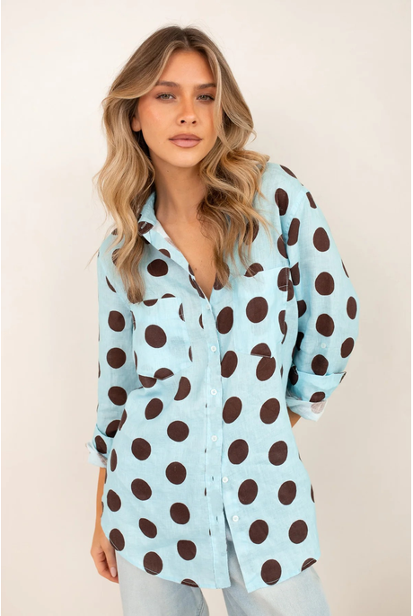 Hut BOYFRIEND LINEN Shirt- Summer Brunch