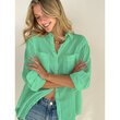 Hut BOYFRIEND LINEN Shirt- Lift My Mood Mint