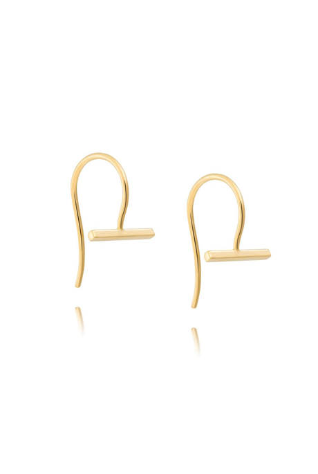 Linda Tahija Mini T-Bar Hook Earrings
